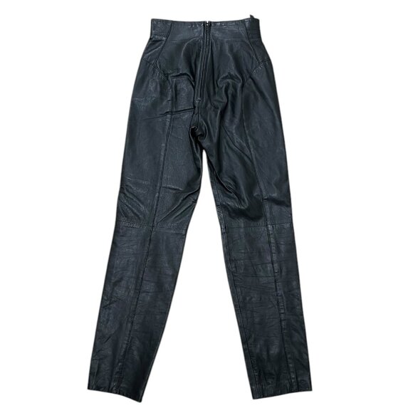 Women’s Vintage Michael Hoban North Beach leather pants black 1990s - Picture 5 of 5